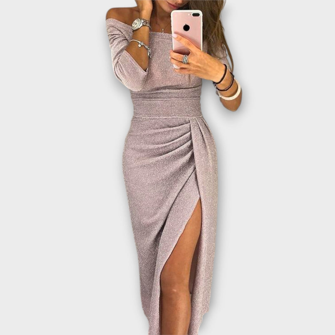 Lena - Elegante abito con spalle scoperte
