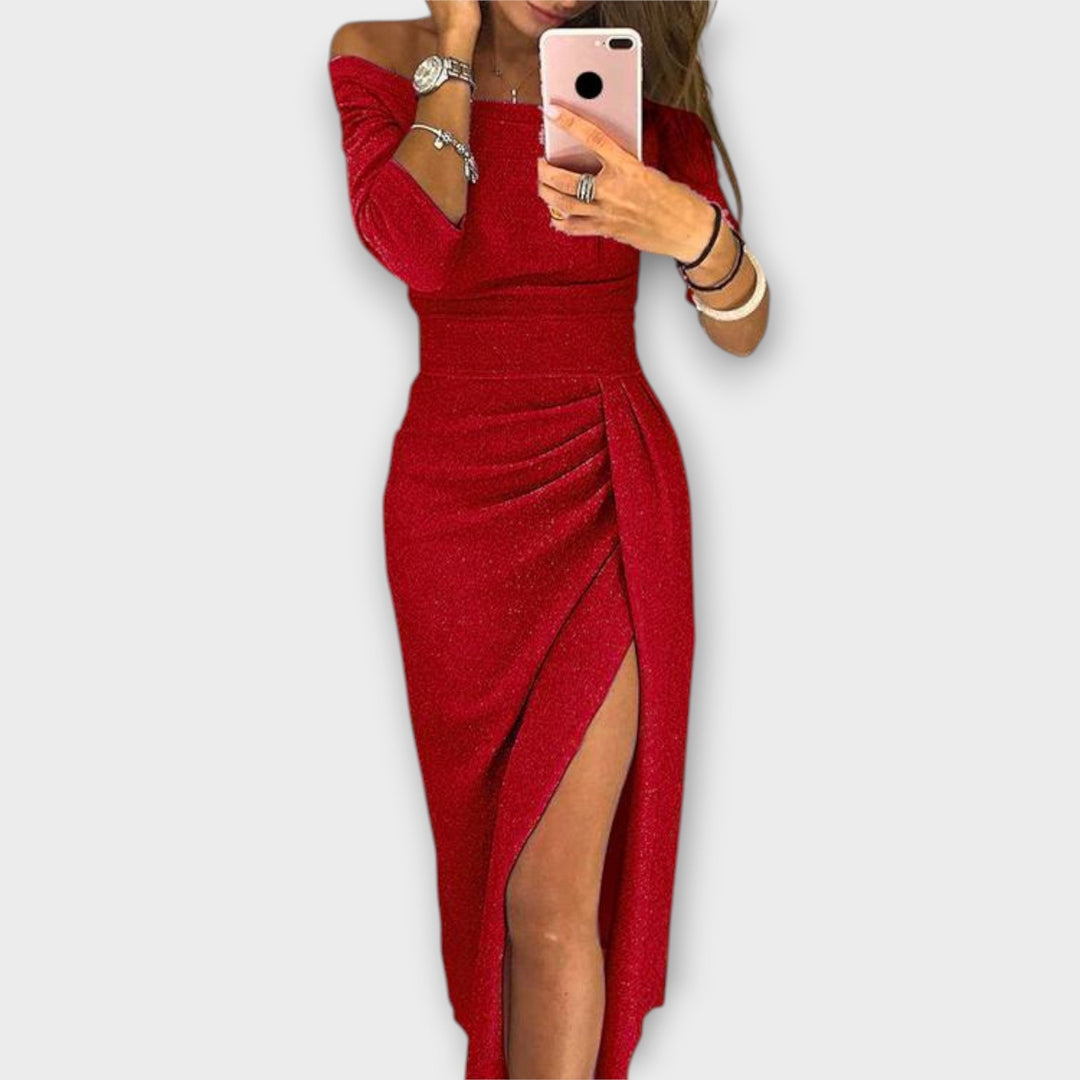 Lena - Elegante abito con spalle scoperte