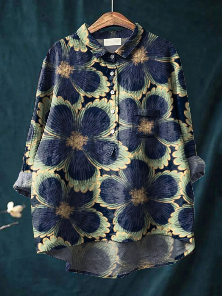 Martha | Blusa casual da donna in stile vintage floreale