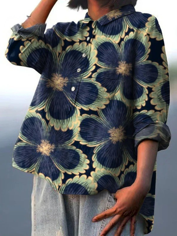Martha | Blusa casual da donna in stile vintage floreale