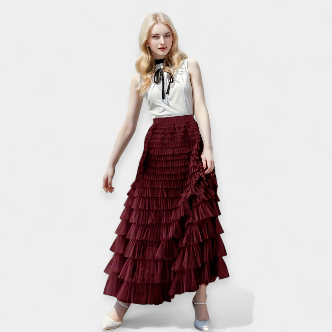 Gonna elegante con dettaglio in tulle
