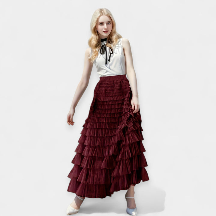 Gonna elegante con dettaglio in tulle