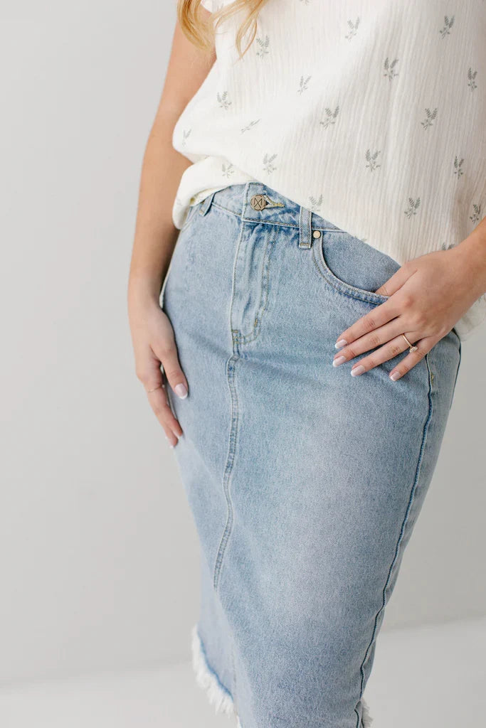 Gonna di jeans Brandi lavaggio chiaro