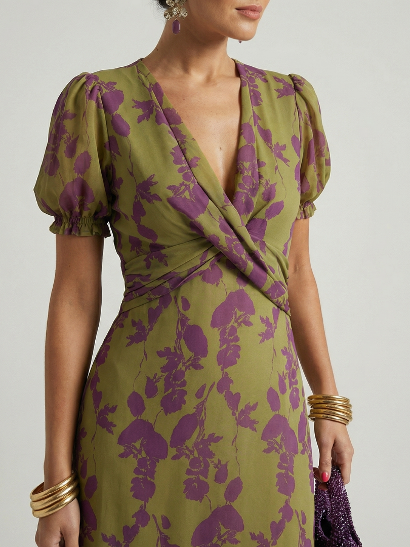 Virel | Vestito midi floreale rilassato