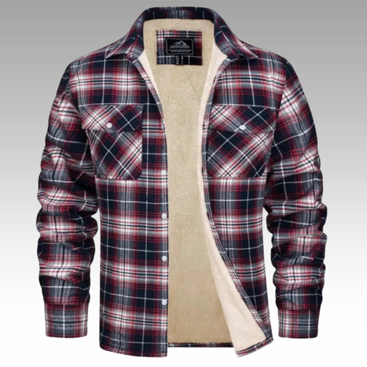 Patrick - Giacca trucker in pile a righe