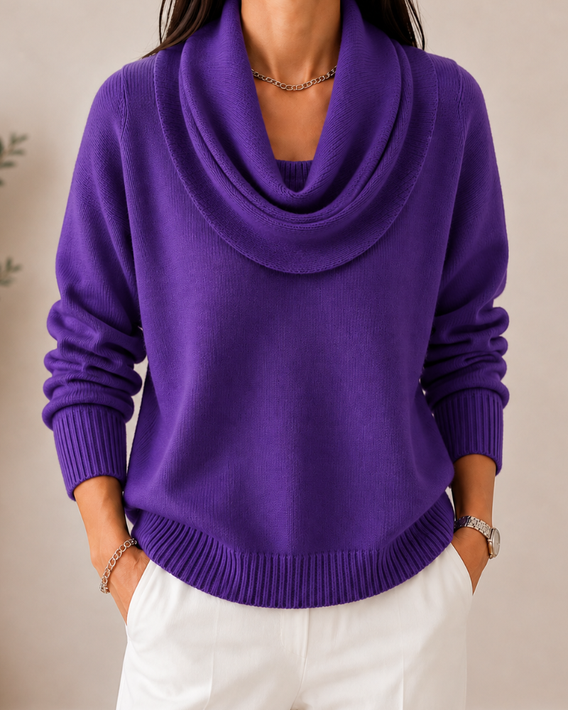 Caralina™ | Elegante maglione in maglia con collo ad anello