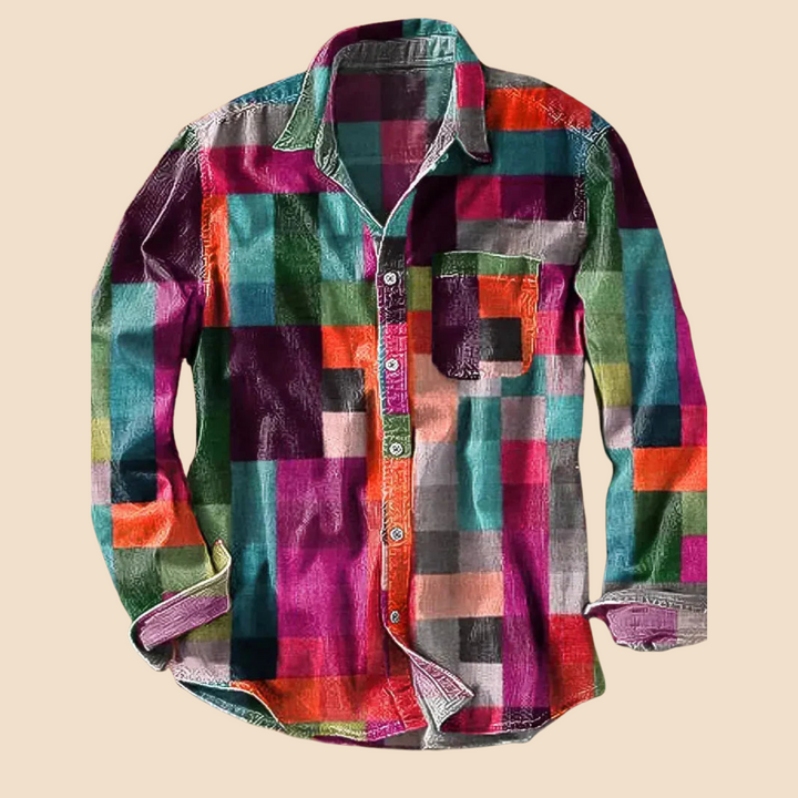 Lenoir™ | Camicia vintage arcobaleno