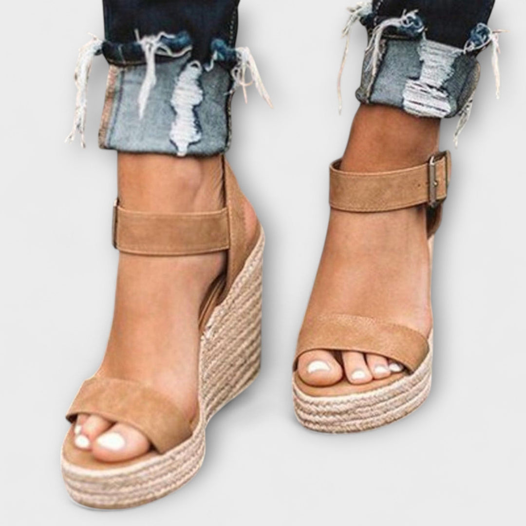 Elisabeth - Wedge Sandals with Ankle Strap