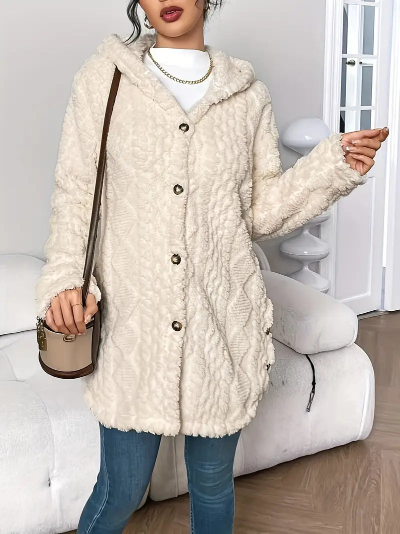 Irene - Cappotto soffice con cappuccio