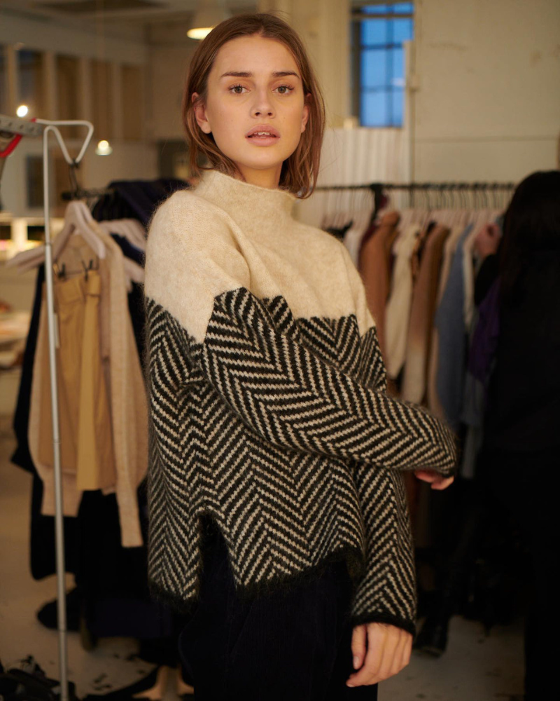 Clarisse - Maglione in Cotone con Collo Alto