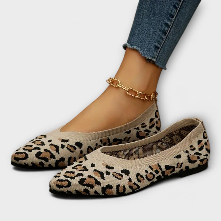 Grace - Ballerine in pizzo con stampa leopardata