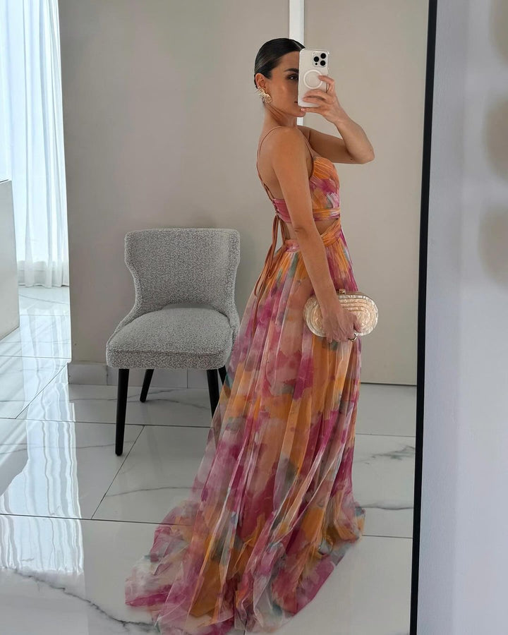 Alona™ | Bellissimo abito lungo con stampa floreale
