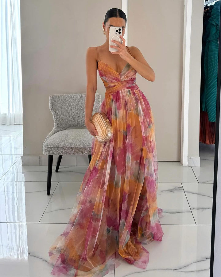 Alona™ | Bellissimo abito lungo con stampa floreale