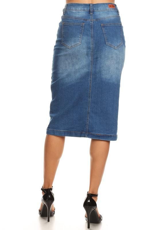 Gonna in denim Emily Indigo