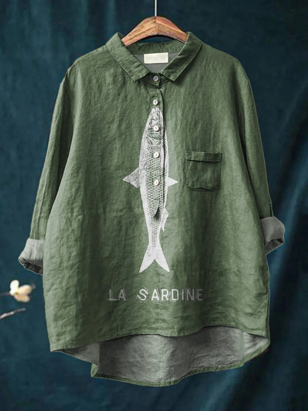 Rose | T-shirt casual con stampa sardine