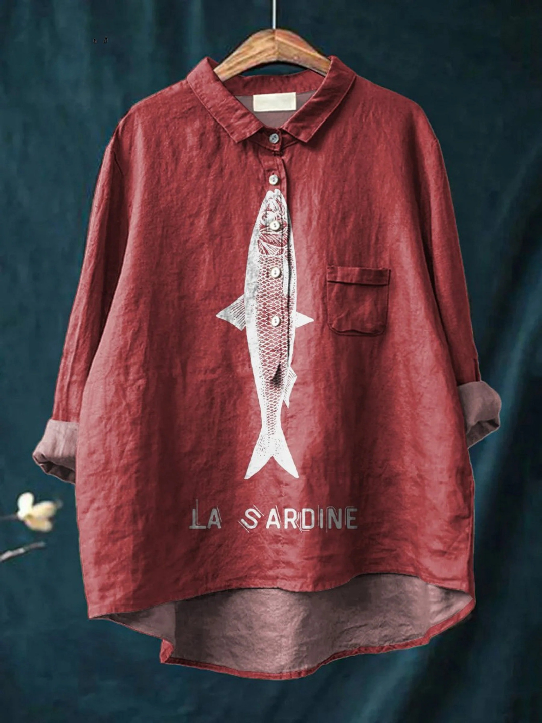 Rose | T-shirt casual con stampa sardine