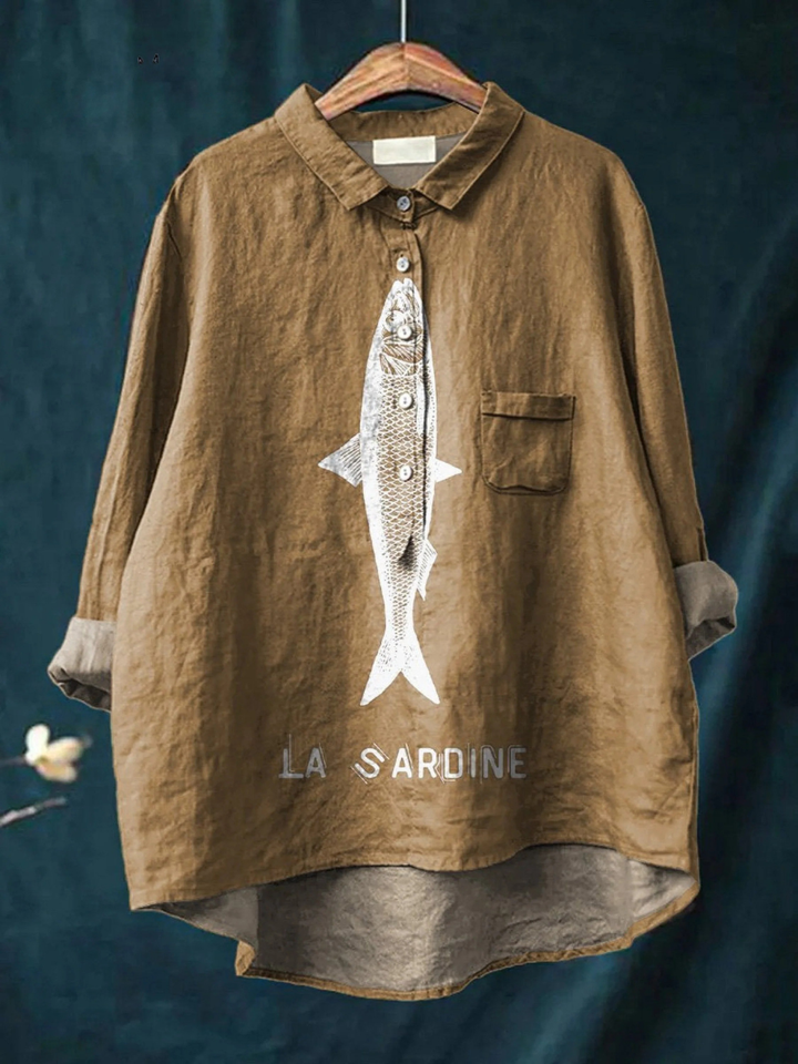 Rose | T-shirt casual con stampa sardine