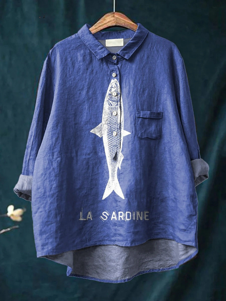 Rose | T-shirt casual con stampa sardine