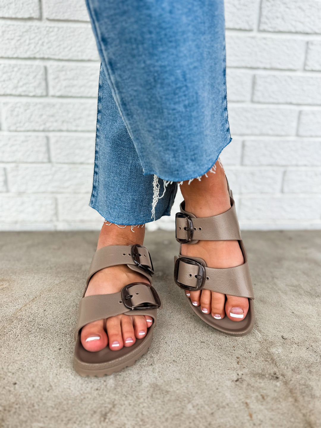 Birkenstock Arizona Big Buckle EVA Sandal - Gray Taupe