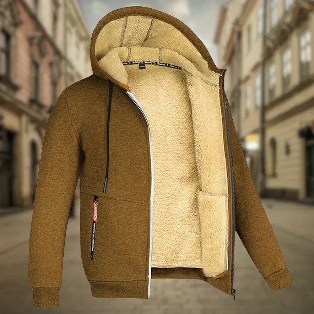 Cooper - Felpa con cappuccio in pile da uomo
