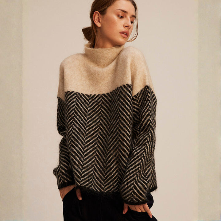 Clarisse - Maglione in Cotone con Collo Alto