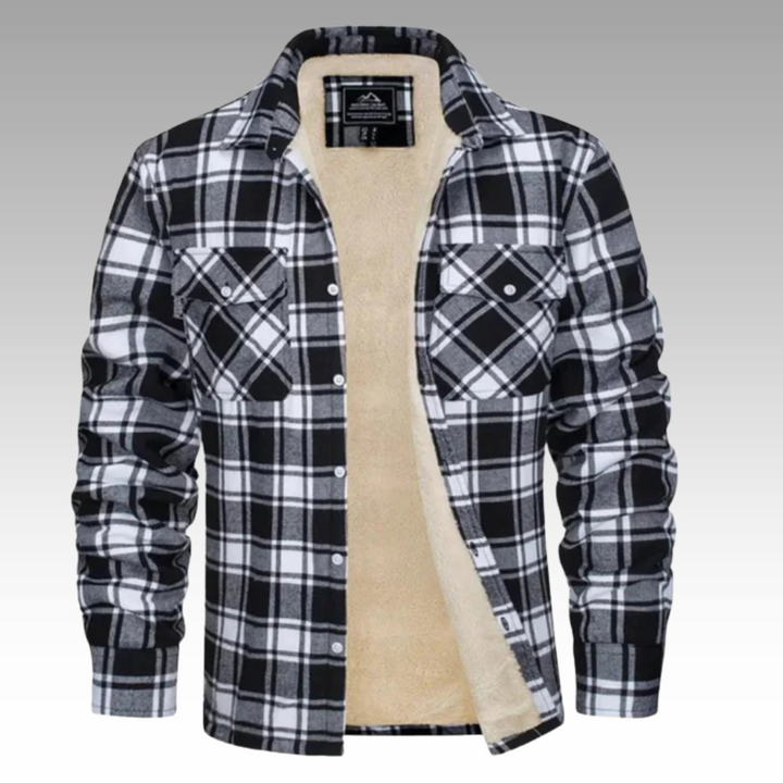 Patrick - Giacca trucker in pile a righe
