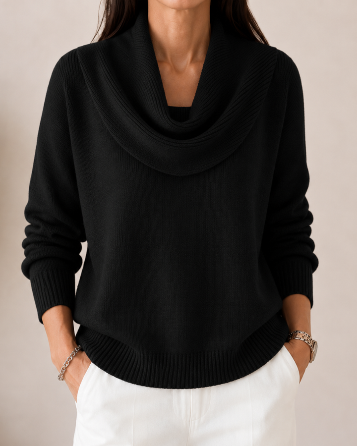 Caralina™ | Elegante maglione in maglia con collo ad anello