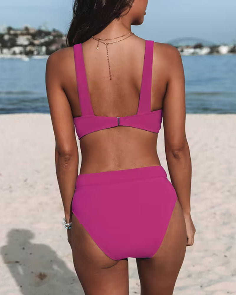 Zara™ | Bikini a vita alta tinta unita
