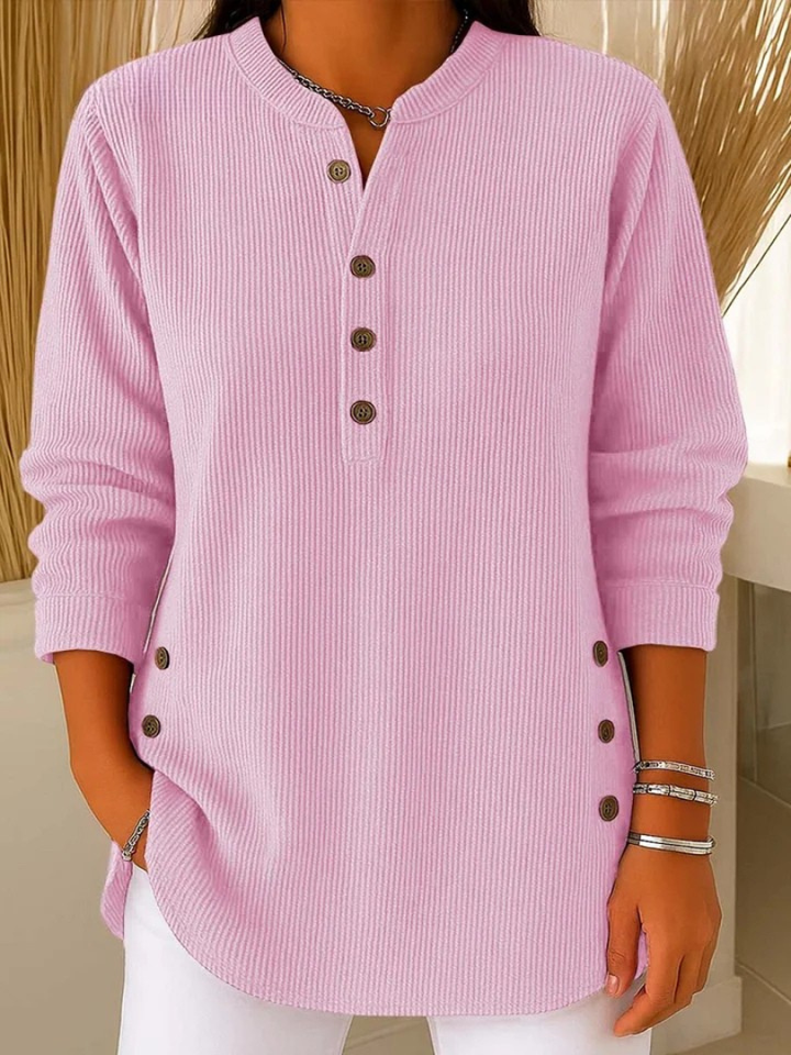 Tunica Henley con bottoni da donna