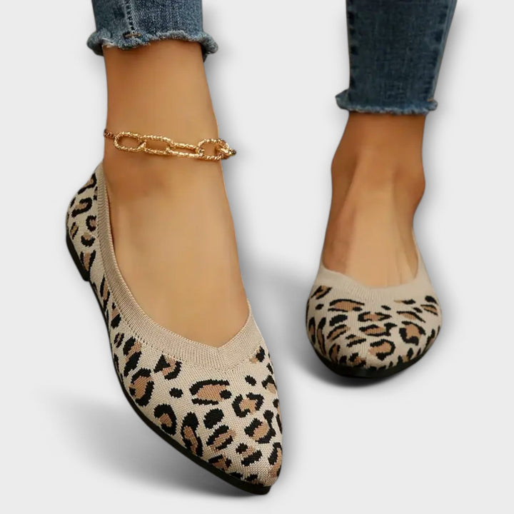 Grace - Ballerine in pizzo con stampa leopardata