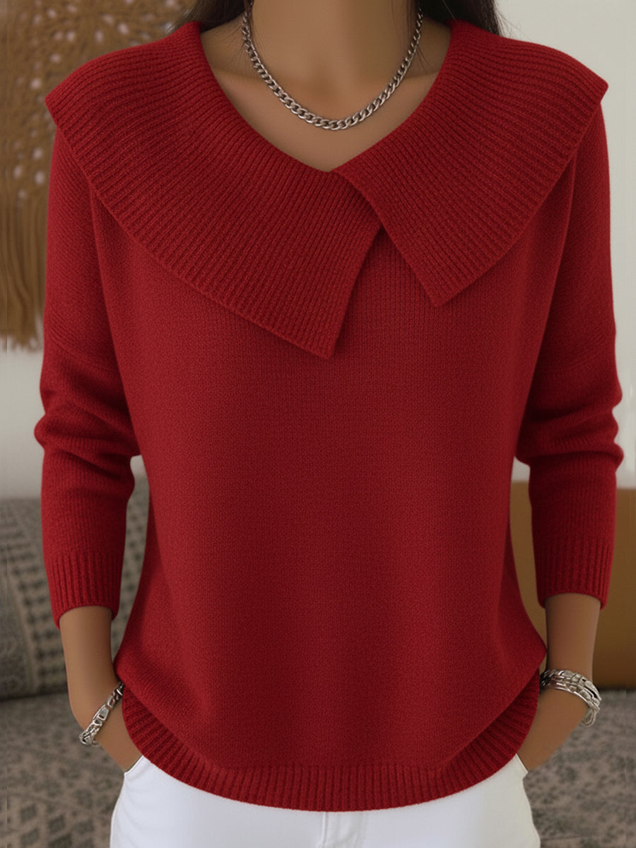 Maglione caldo con collo morbido da donna