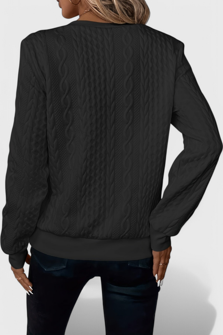 Zoey | Maglione in maglia con zip morbida