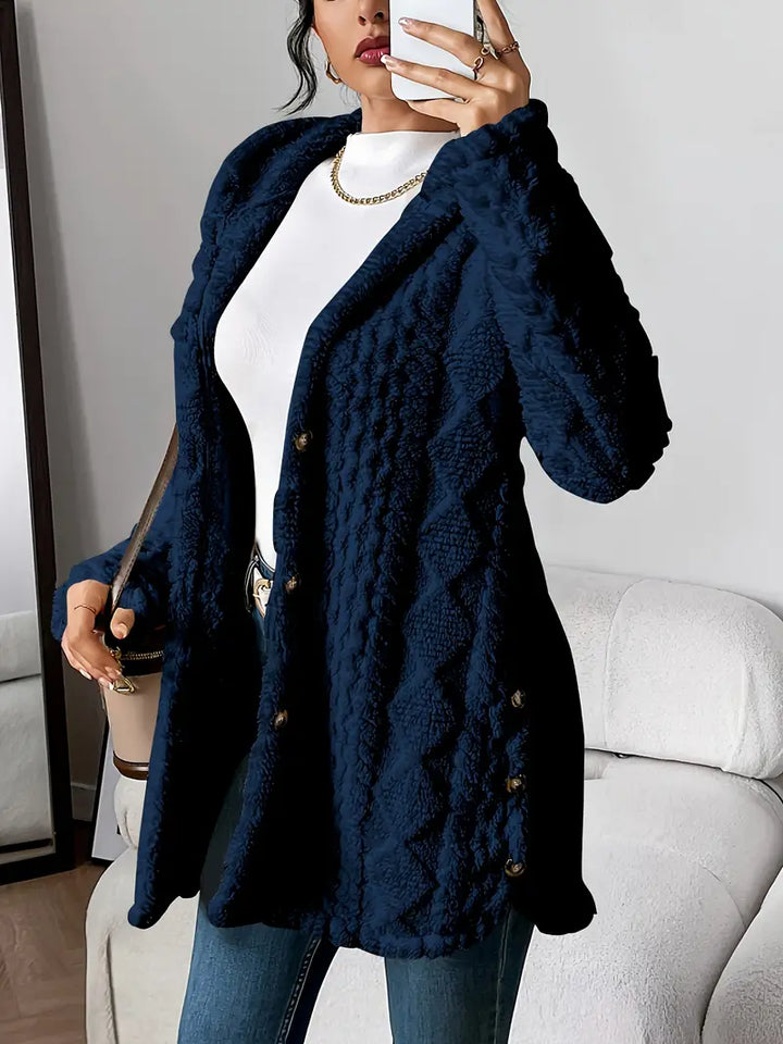 Irene - Cappotto soffice con cappuccio