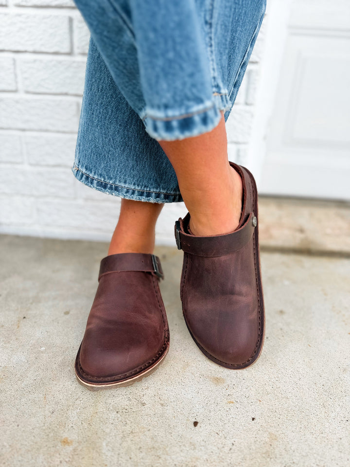 Zoccoli Birkenstock Lutry in pelle oliata premium - Habana