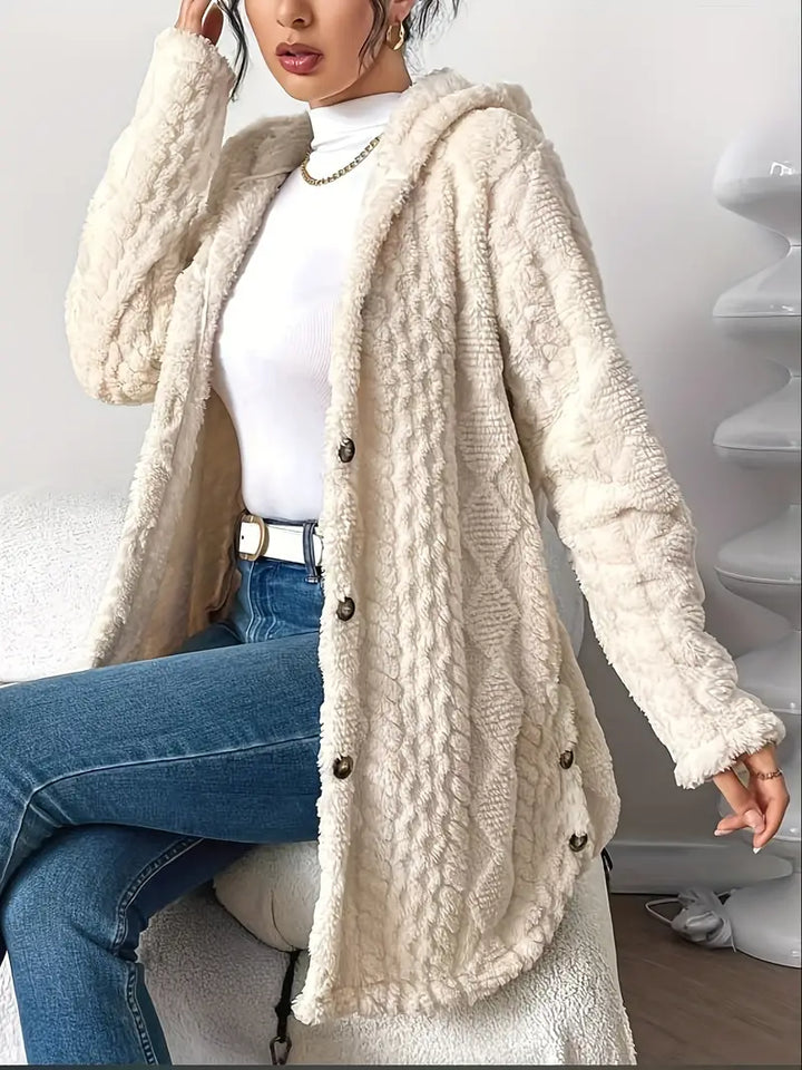 Irene - Cappotto soffice con cappuccio