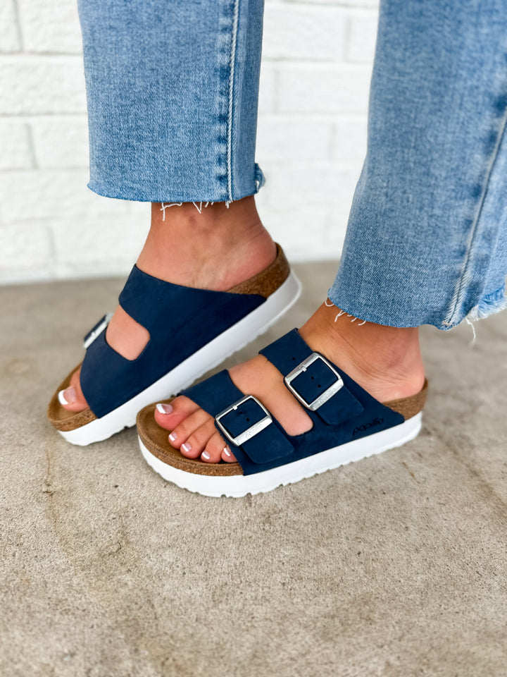 Birkenstock Arizona Pap Flex Platform Sandal - New Navy