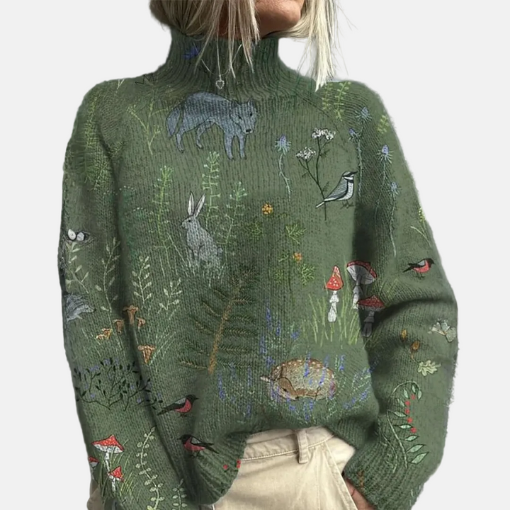 Maya - Maglione a Collo Alto Caldo ed Elegante