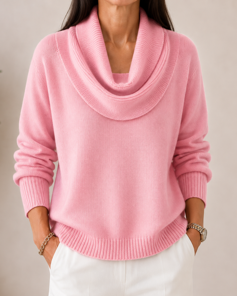 Caralina™ | Elegante maglione in maglia con collo ad anello