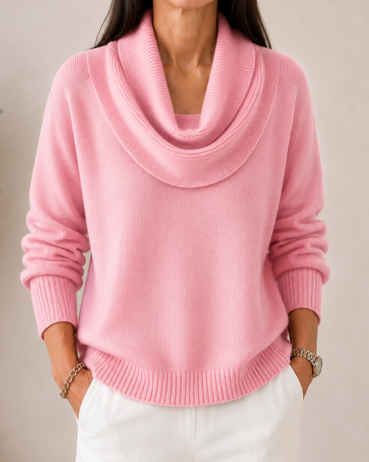 Caralina™ | Elegante maglione in maglia con collo ad anello