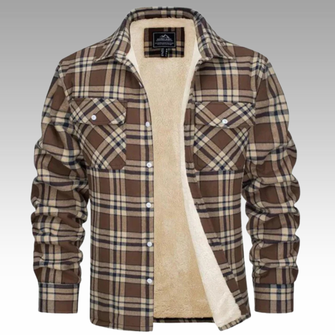 Patrick - Giacca trucker in pile a righe