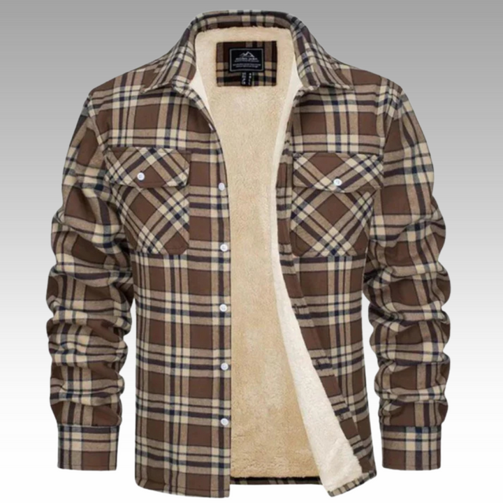 Patrick - Giacca trucker in pile a righe