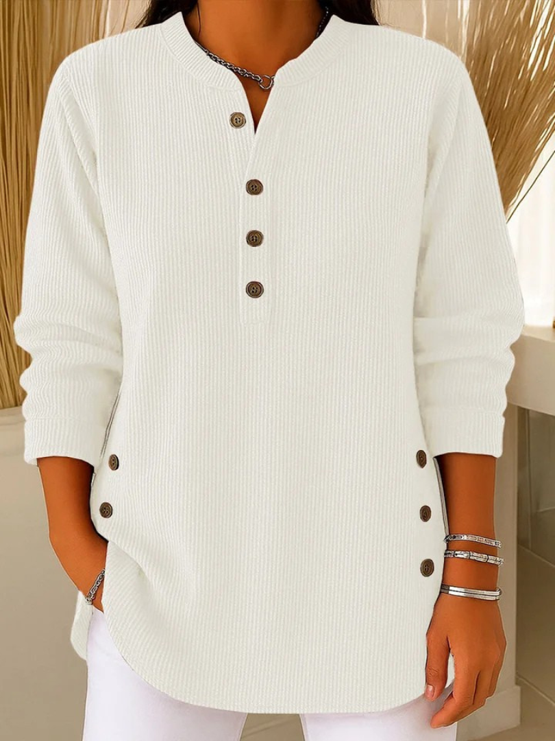 Tunica Henley con bottoni da donna