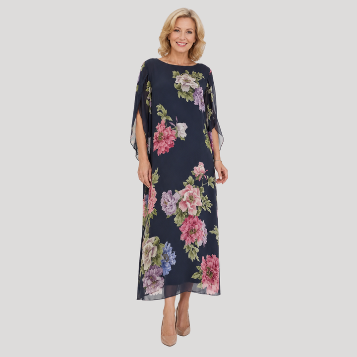Elowen™ | Abito lungo Midnight Bloom