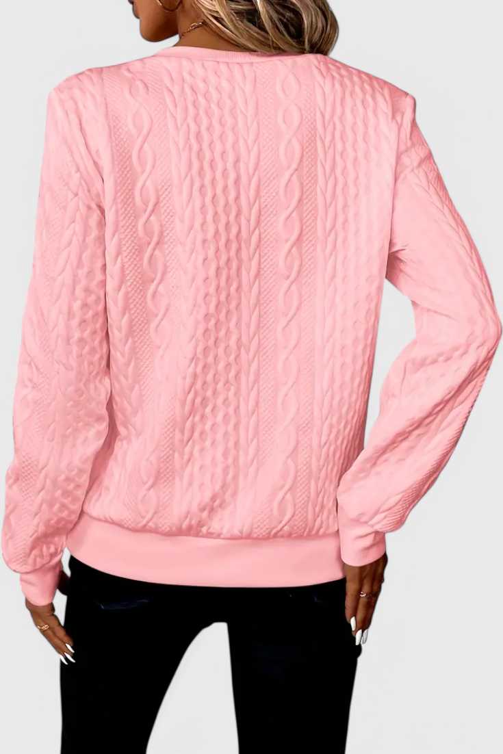 Zoey | Maglione in maglia con zip morbida