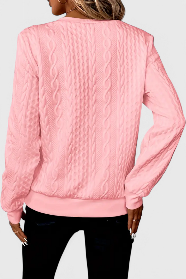 Zoey | Maglione in maglia con zip morbida