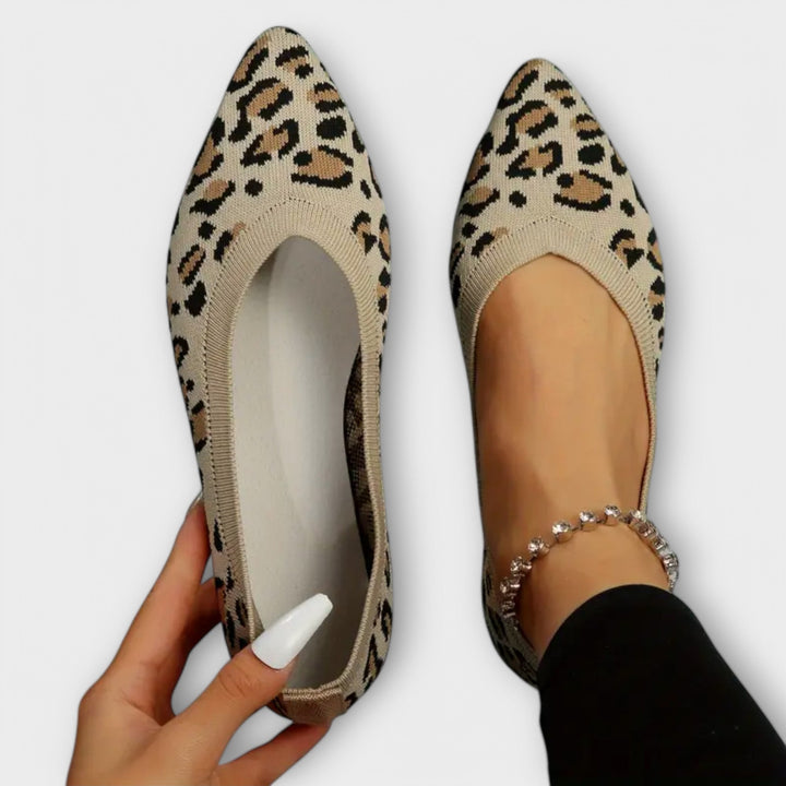 Grace - Ballerine in pizzo con stampa leopardata