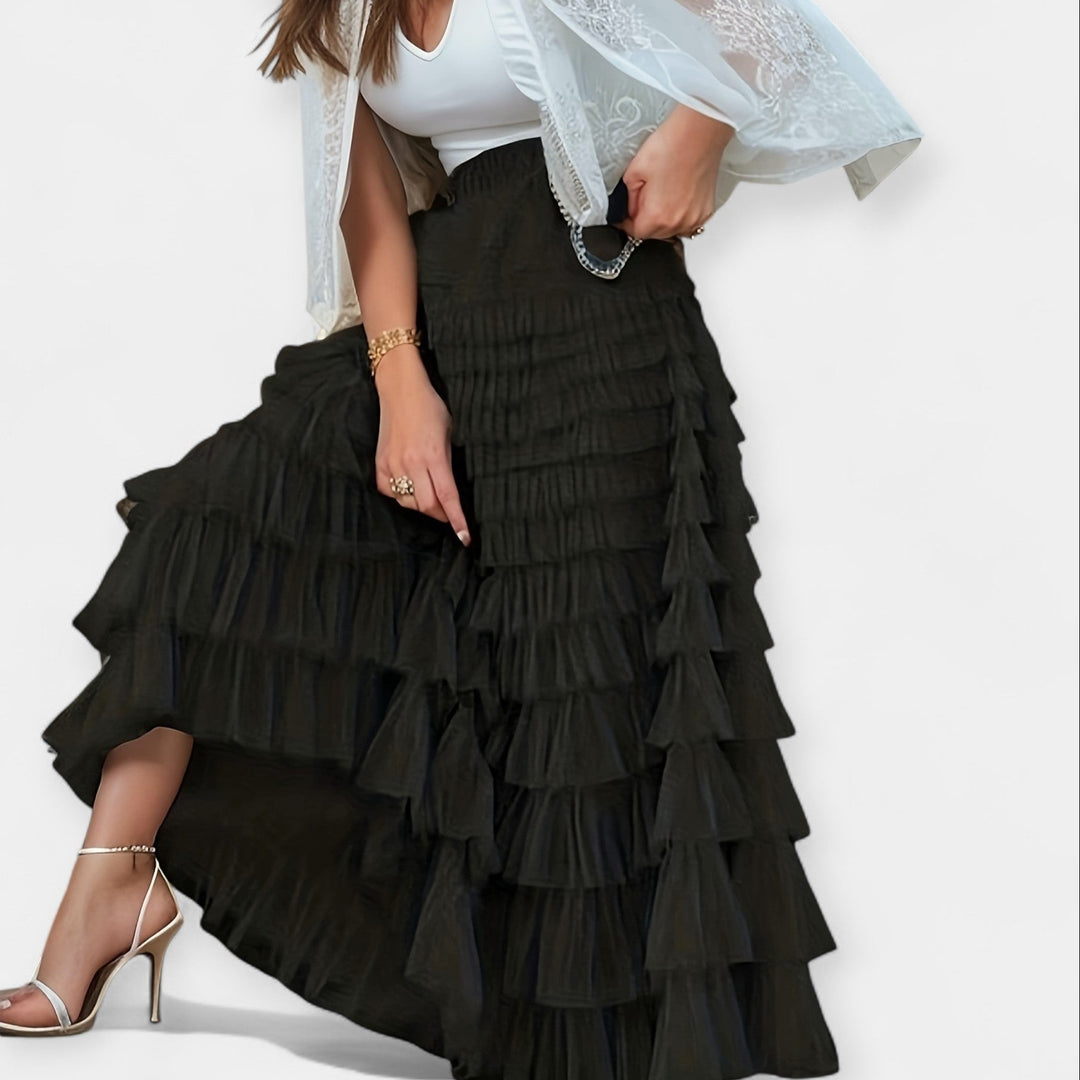 Gonna elegante con dettaglio in tulle