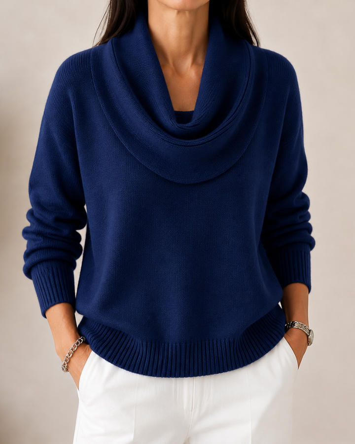Caralina™ | Elegante maglione in maglia con collo ad anello