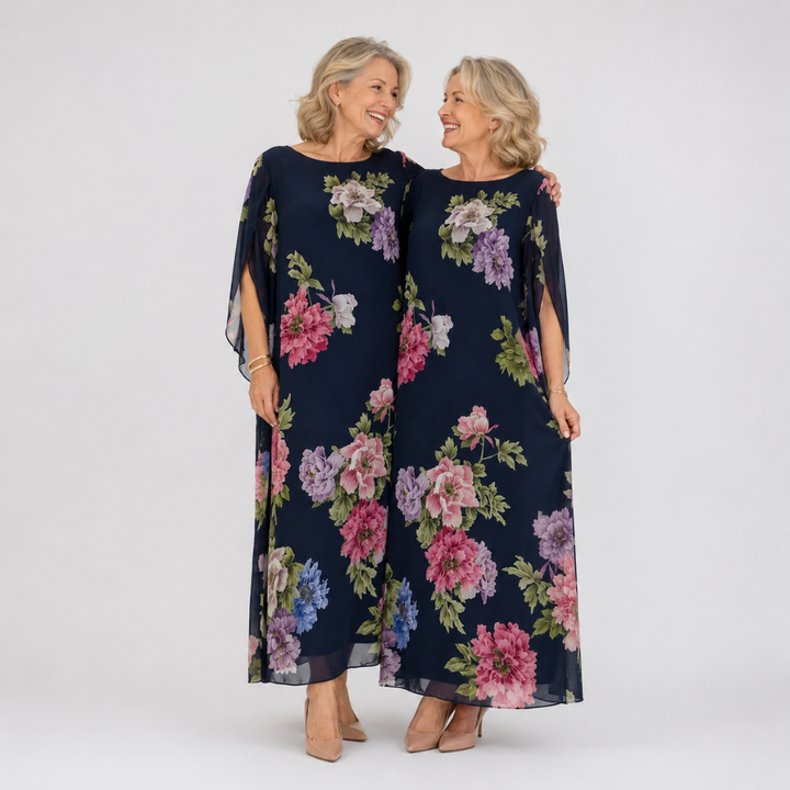 Elowen™ | Abito lungo Midnight Bloom