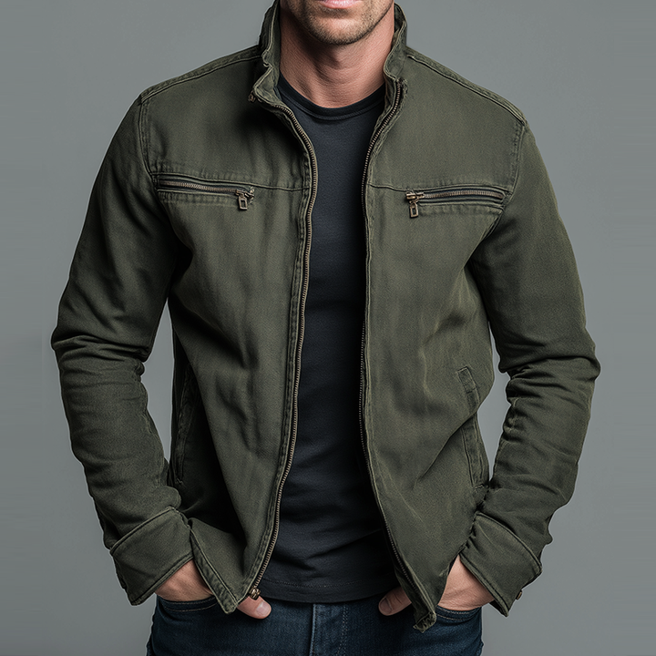 CARLOS™ | Giacca di Cotone Vintage con Zip